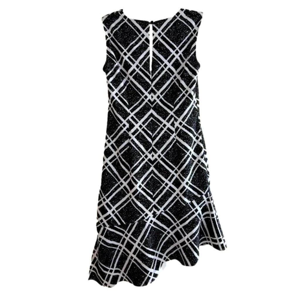 EUC White House Black Market Geometric Pattern Sleeveless Sh Dress Sz 00 - Picture 3 of 5